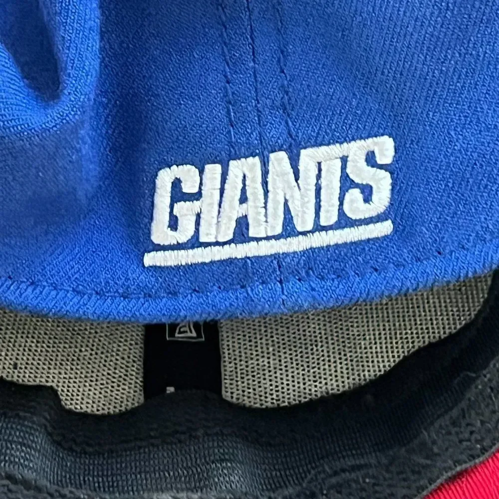 New York Giants Hat Cap Strap Back Blue White NFL Football Adjustable Mens